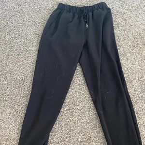 Black athletic joggers